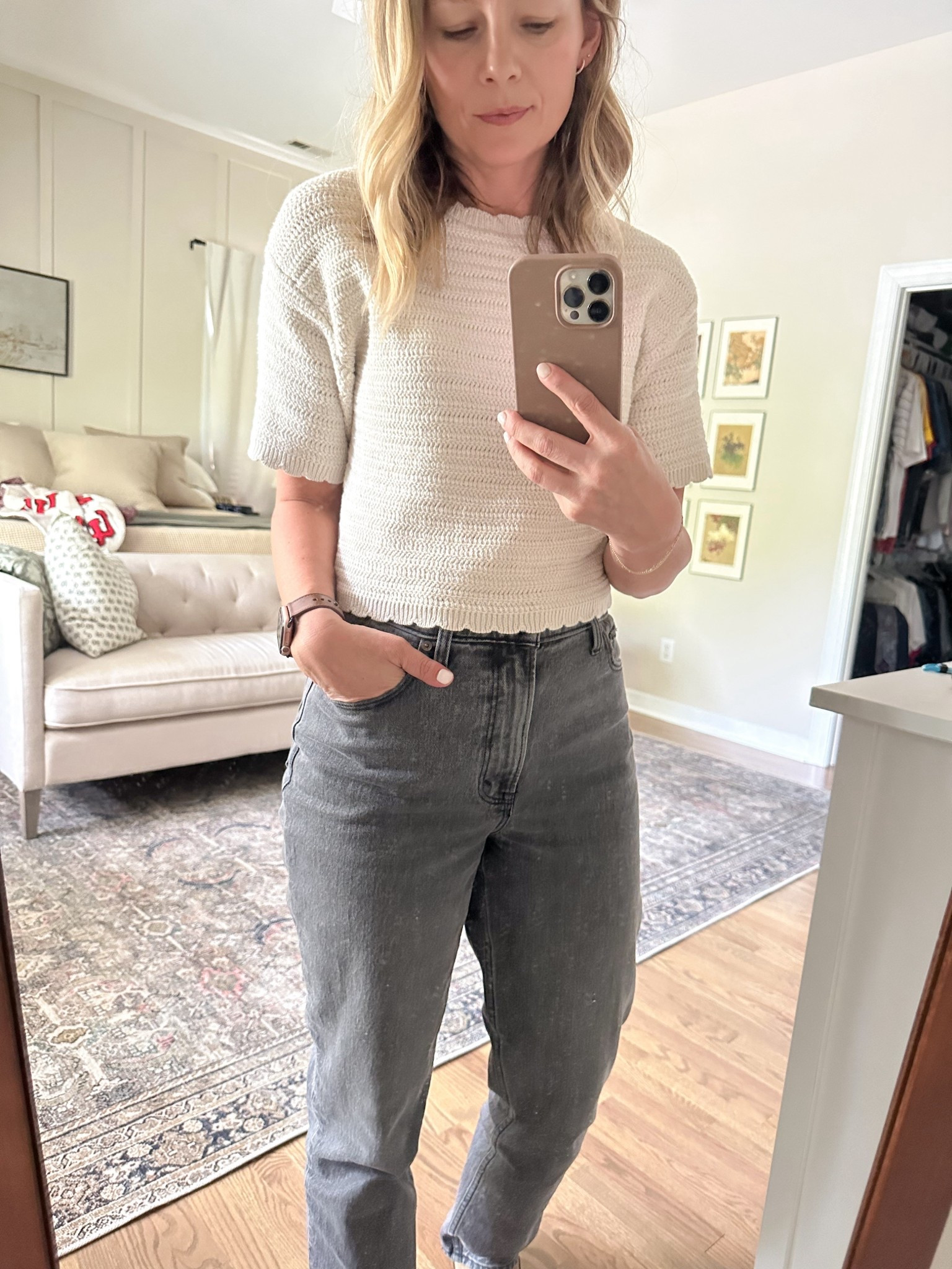 Love this scalloped sweater top from Target! I sized down to an XS. Also, these are some of my favorite jeans from Abercrombie. The distressed black color is sold out but they come in a bunch of different washes. Linking some of my other favorite black jeans as well.

#LTKStyleTip #LTKFindsUnder100 #LTKFindsUnder50