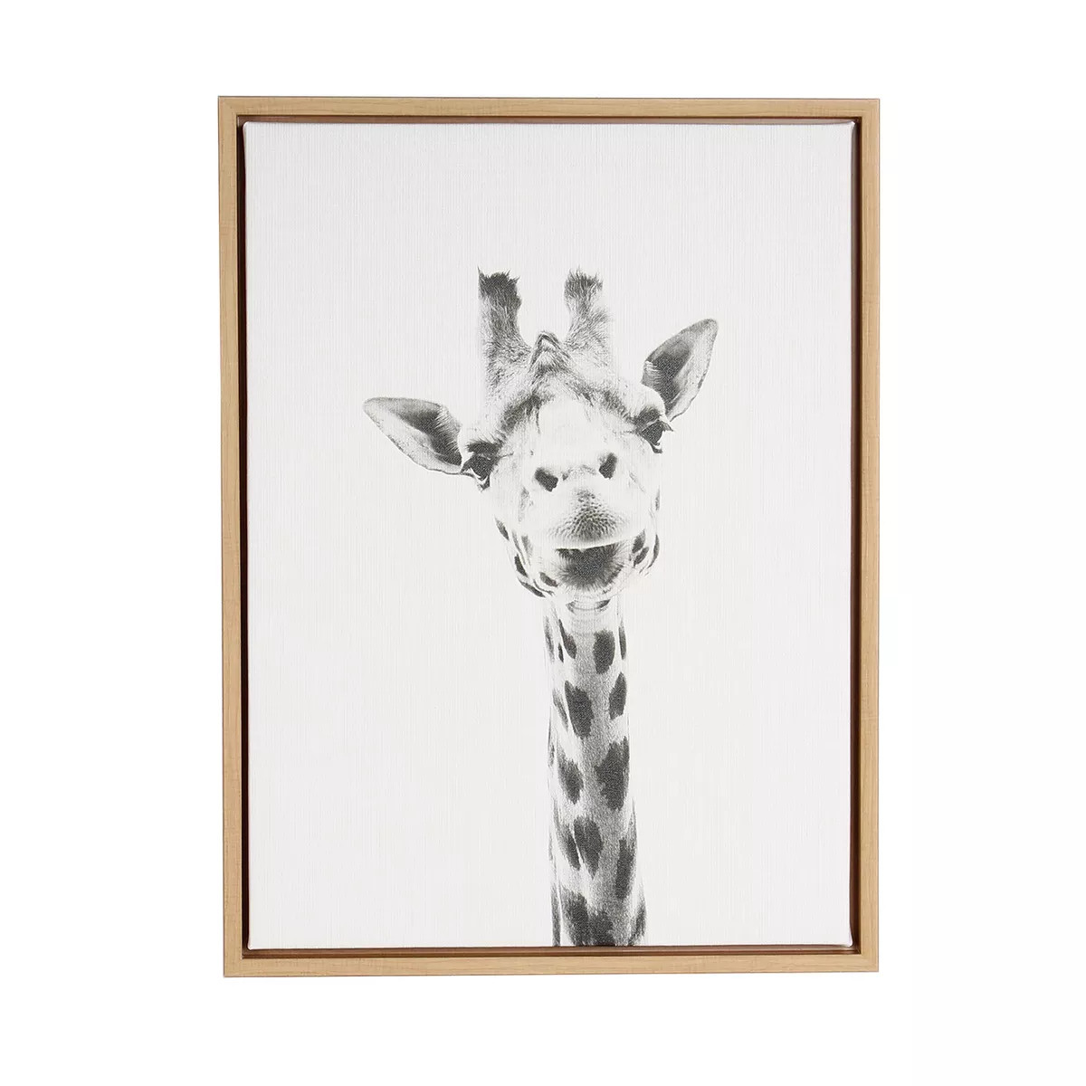 24" x 18" Giraffe Framed Kids' Canvas Art Natural - Uniek: Giraffe Photo Frame, Kids Wall Decor, ... | Target