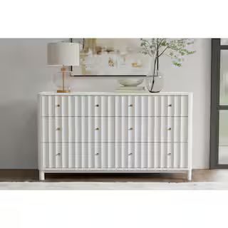 Alpine Furniture Stapleton 6 Drawer Dresser, White 2090-03 - The Home Depot | The Home Depot