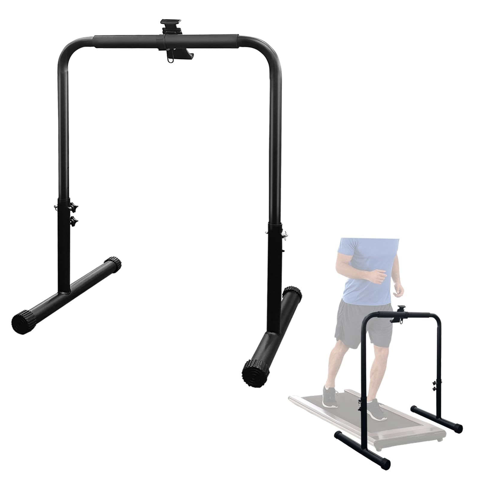 24.4 Inch Wide Handle Bar for Walking Pad Only with Phone Holder Adjustable Handrail Height from ... | Amazon (US)