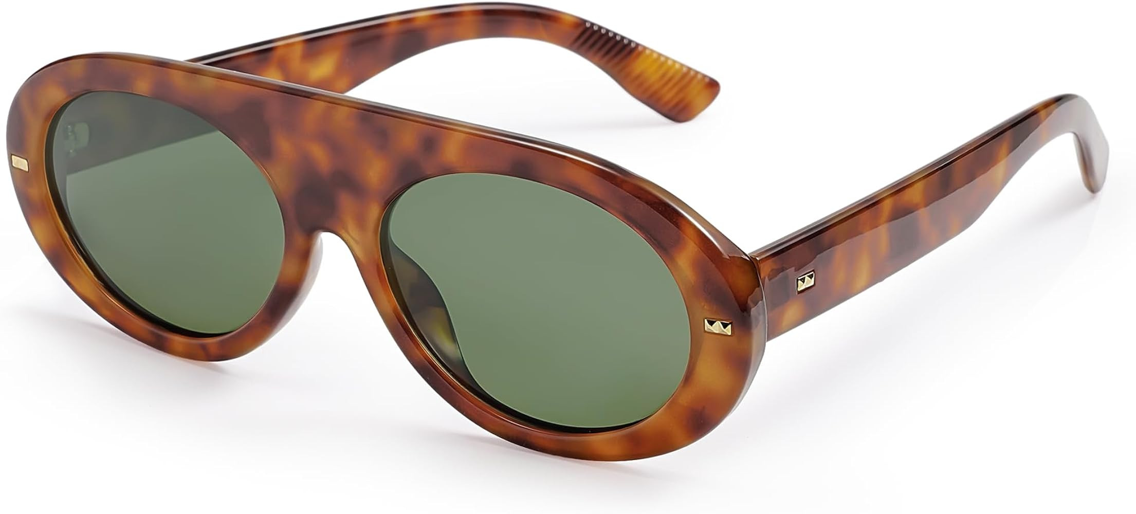 SOJOS Trendy Flat Top Polarized Sunglasses for Women Men Retro Chunky Frame Oval Lens Sun Glasses... | Amazon (US)