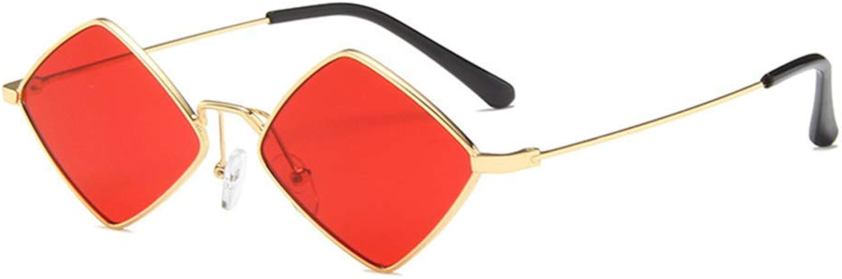 ENTHYI Diamond Shape SunGlasses for Men/Women Metal Quadrilateral Frame Shades Film Sun glasses U... | Amazon (US)