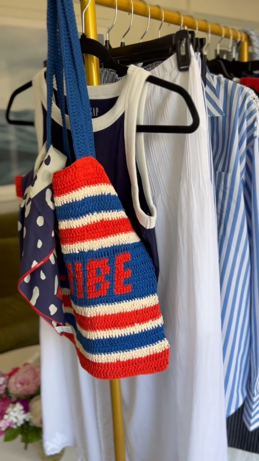 A little fun for the 4th of July 🤩 Sound up for more detail. Stand out pieces are J Crew skirt and crochet sweater - I would get sweater oversize for a more luxe look. Stripe sweater is vintage Dior 

#LTKVideo #LTKOver40 #LTKStyleTip