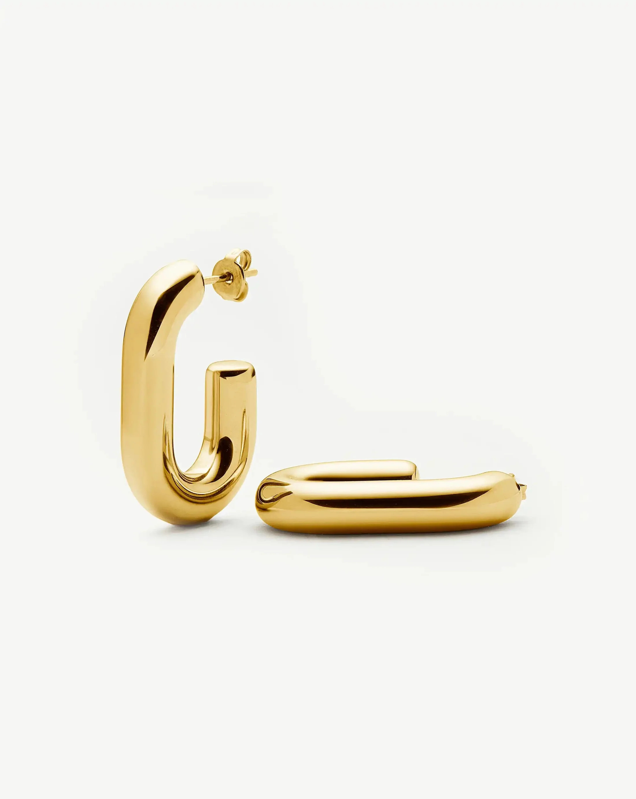 Chubby Oval Medium Hoop Earrings - Gold | Missoma UK | Missoma UK