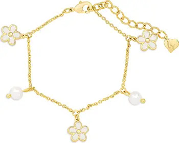 Flower & Pearl Charm Bracelet | Nordstrom