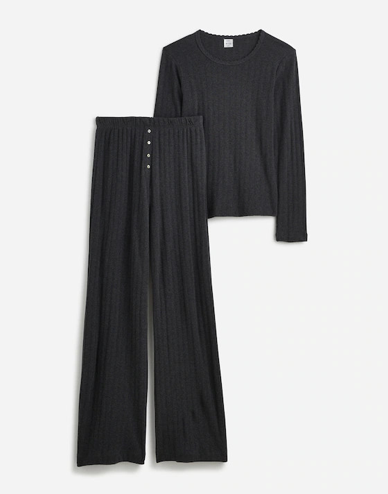 Madewell x LESET Pointelle Perfect Tee & Pant Set | Madewell