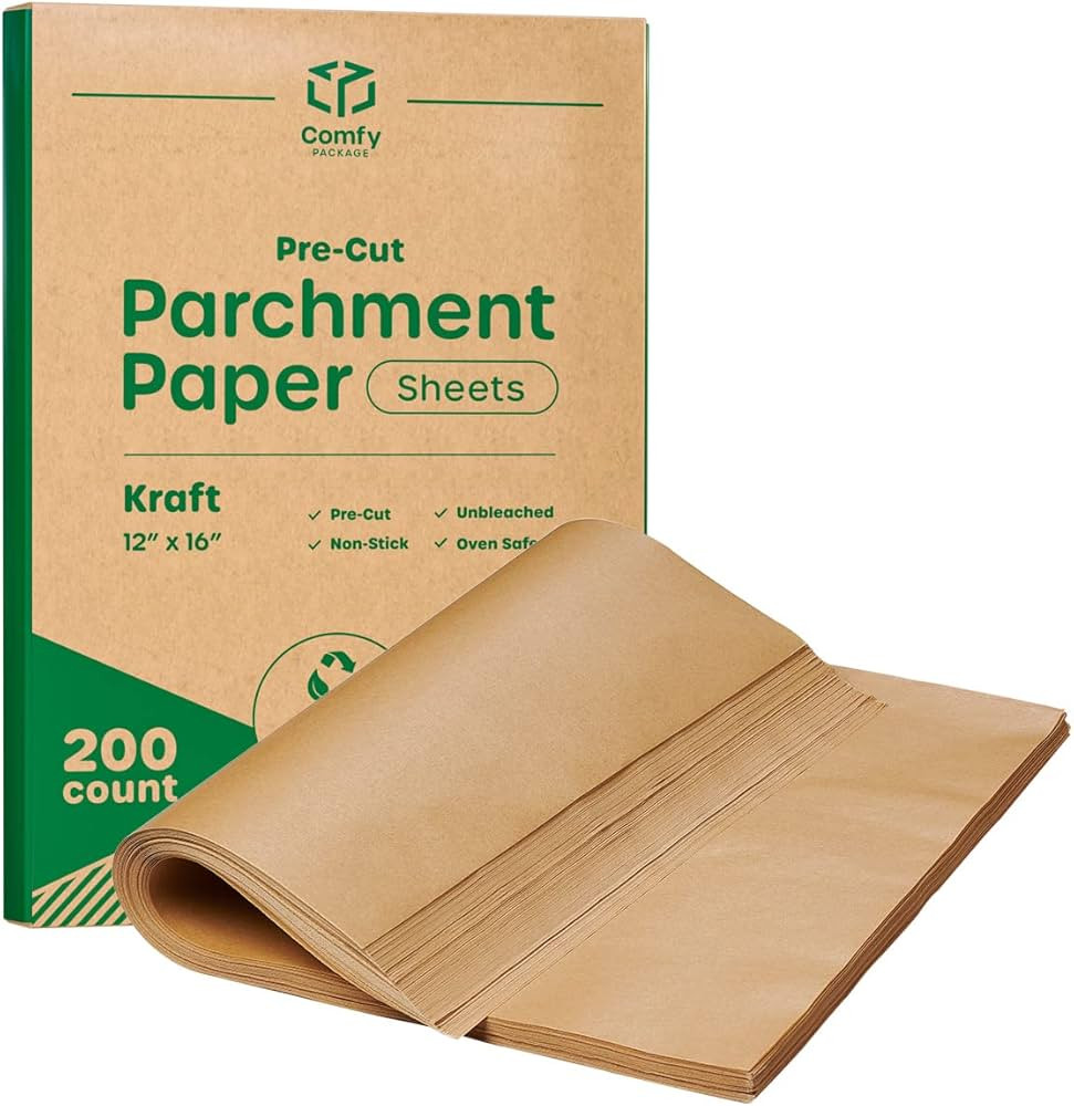[12 x 16 Inch - 200 Count] Pre-Cut Baking Parchment Paper Sheets Unbleached Non-Stick Sheets for ... | Amazon (US)
