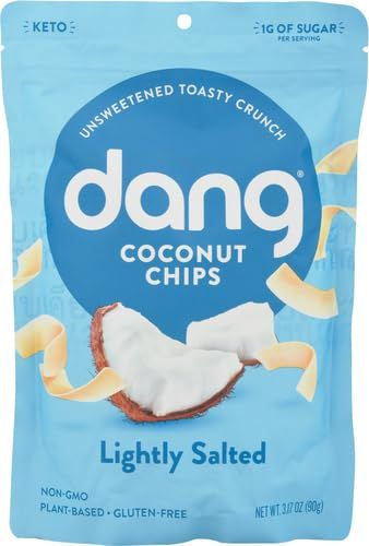 Dang Keto Toasted Coconut Chips | Lightly Salted Unsweetened | 1 Pack | Keto Certified, Vegan, Gl... | Amazon (US)