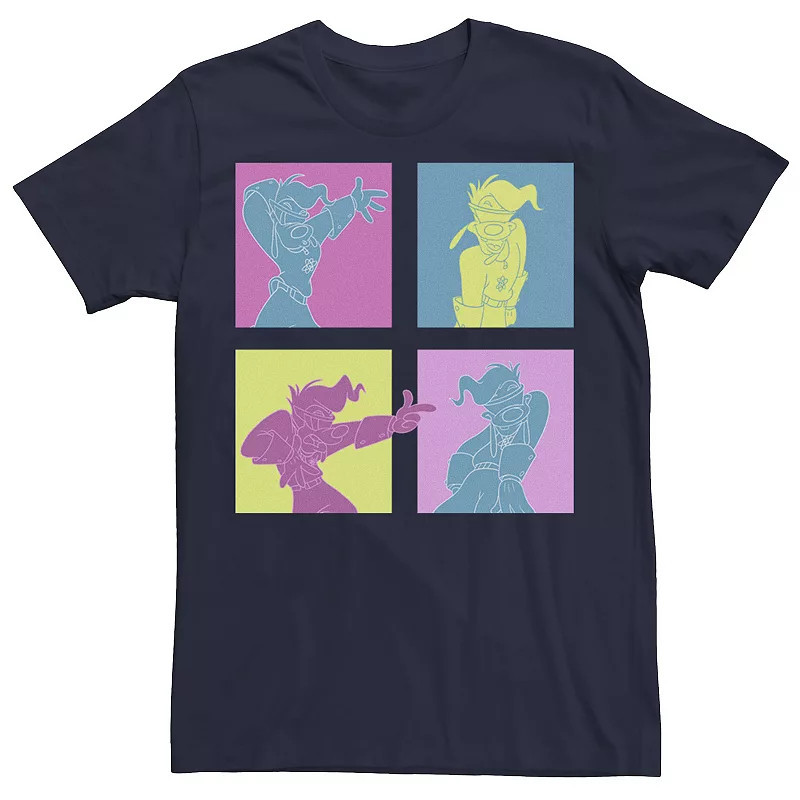 Men's A Goofy Movie Neon Grid Panel Tee, Size: Medium, Blue | Kohl's