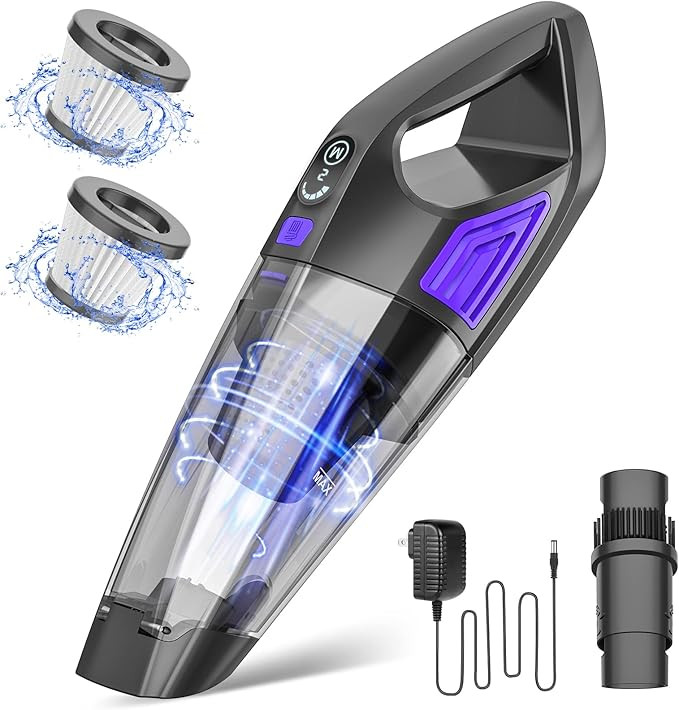 ATONEP Handheld Vacuum Cordless,2-Speed Powerful Suction Car Hand Held Vacuum Cleaner with Large-... | Amazon (US)