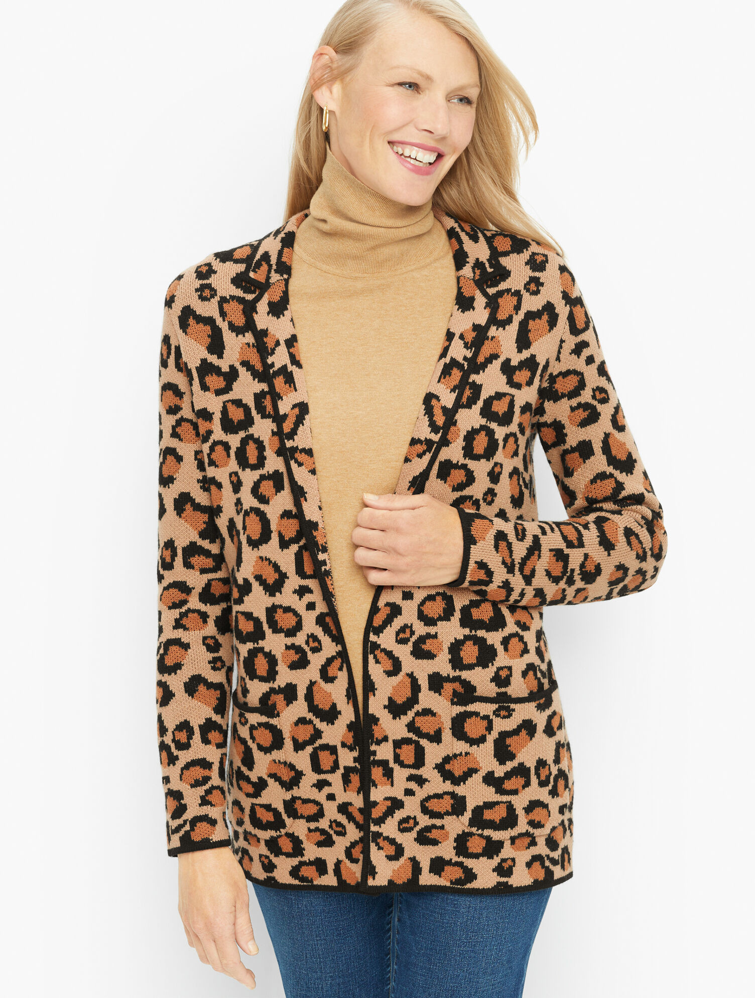 Leopard Sweater Blazer | Talbots