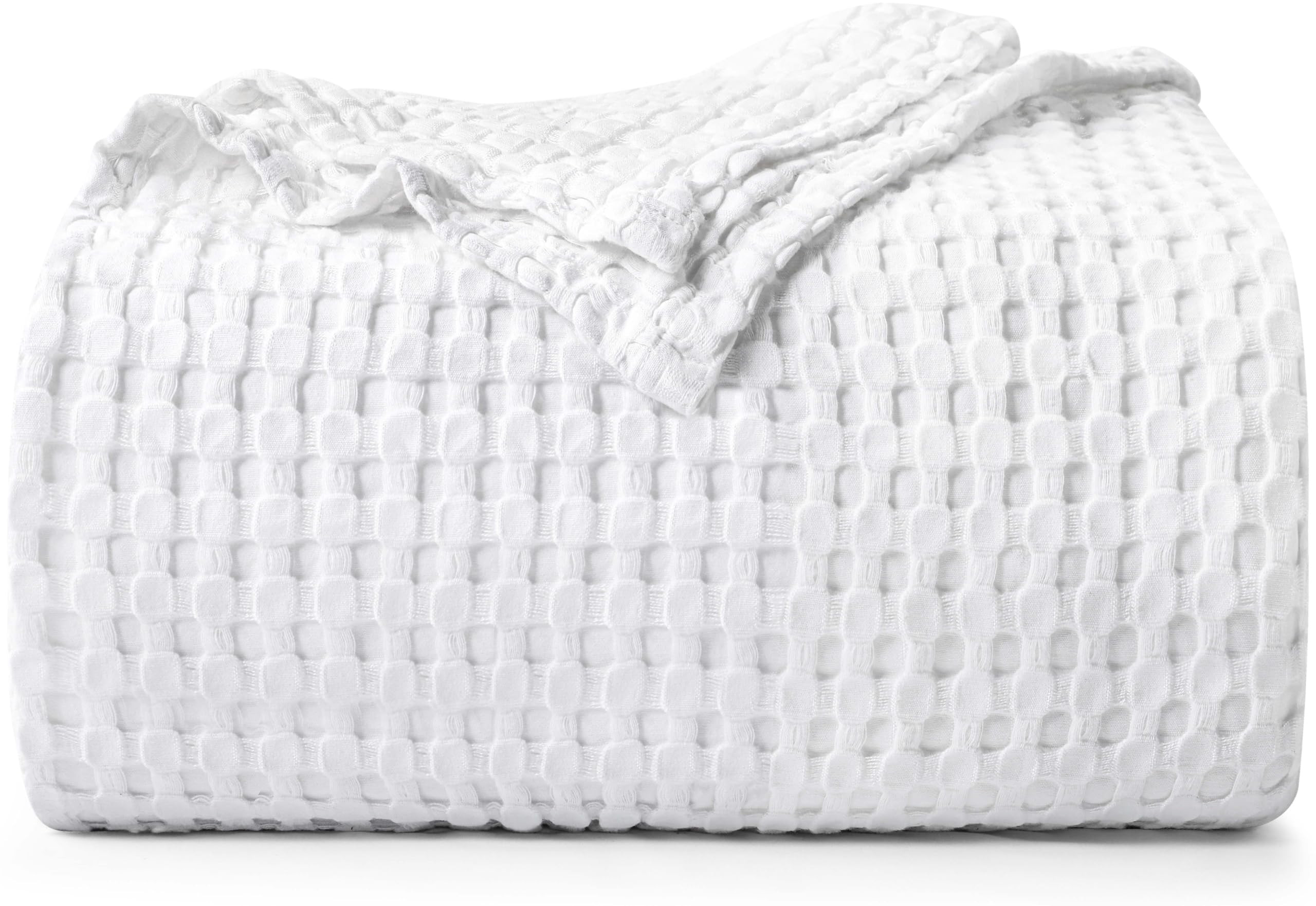 Utopia Bedding White 100% Cotton Waffle Blanket 300 GSM [Queen - 90x90 Inch] Soft Lightweight Bre... | Amazon (US)