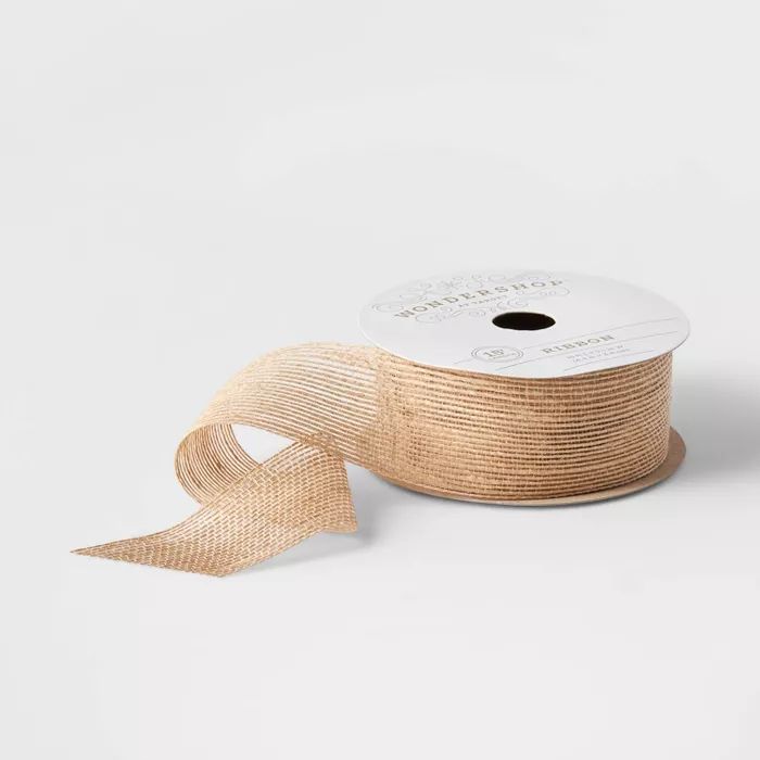 1.5" Jute Fabric Ribbon Natural 15ft - Wondershop™ | Target