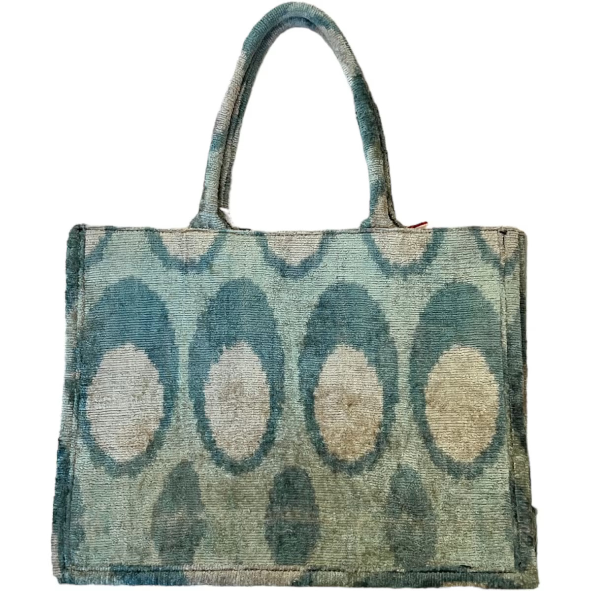 Soft Teal Ikat Tote | Wolf & Badger (US)