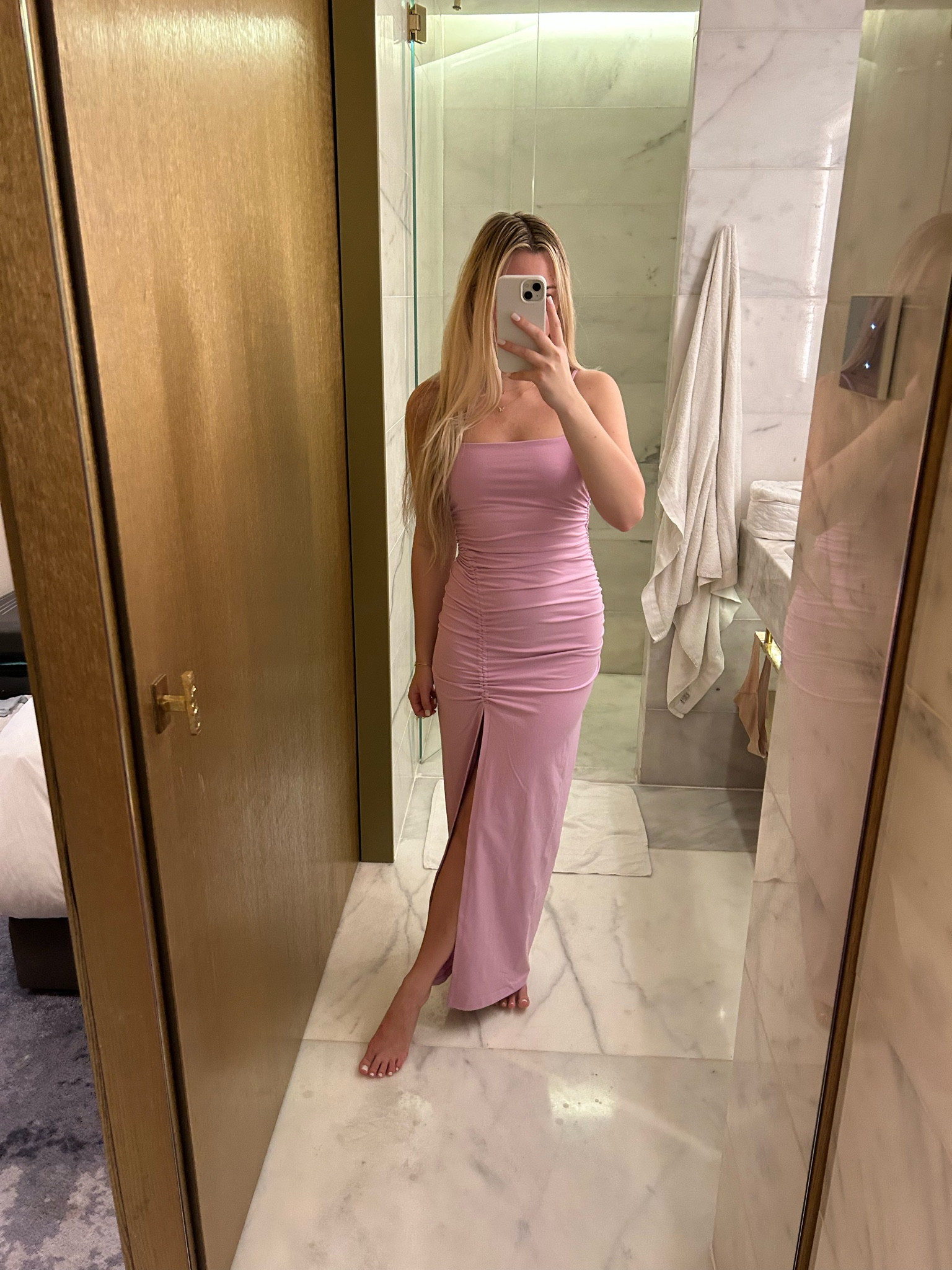 Such a pretty ruched maxi dress 💜

#LTKeurope #LTKunder100 #LTKtravel