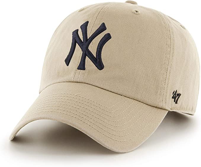 '47 MLB Khaki Clean Up Adjustable Baseball Dad Hat Cap, Adult One Size | Amazon (US)