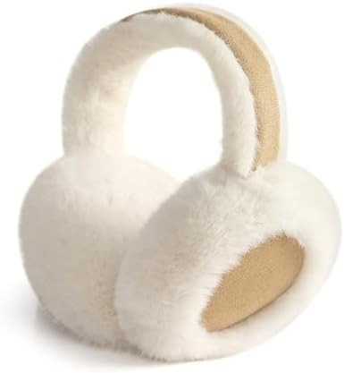 Fsmiling Winter Ear Muffs For Women Fuzzy Earmuffs Adjustable Ear Warmer Foldable | Amazon (US)