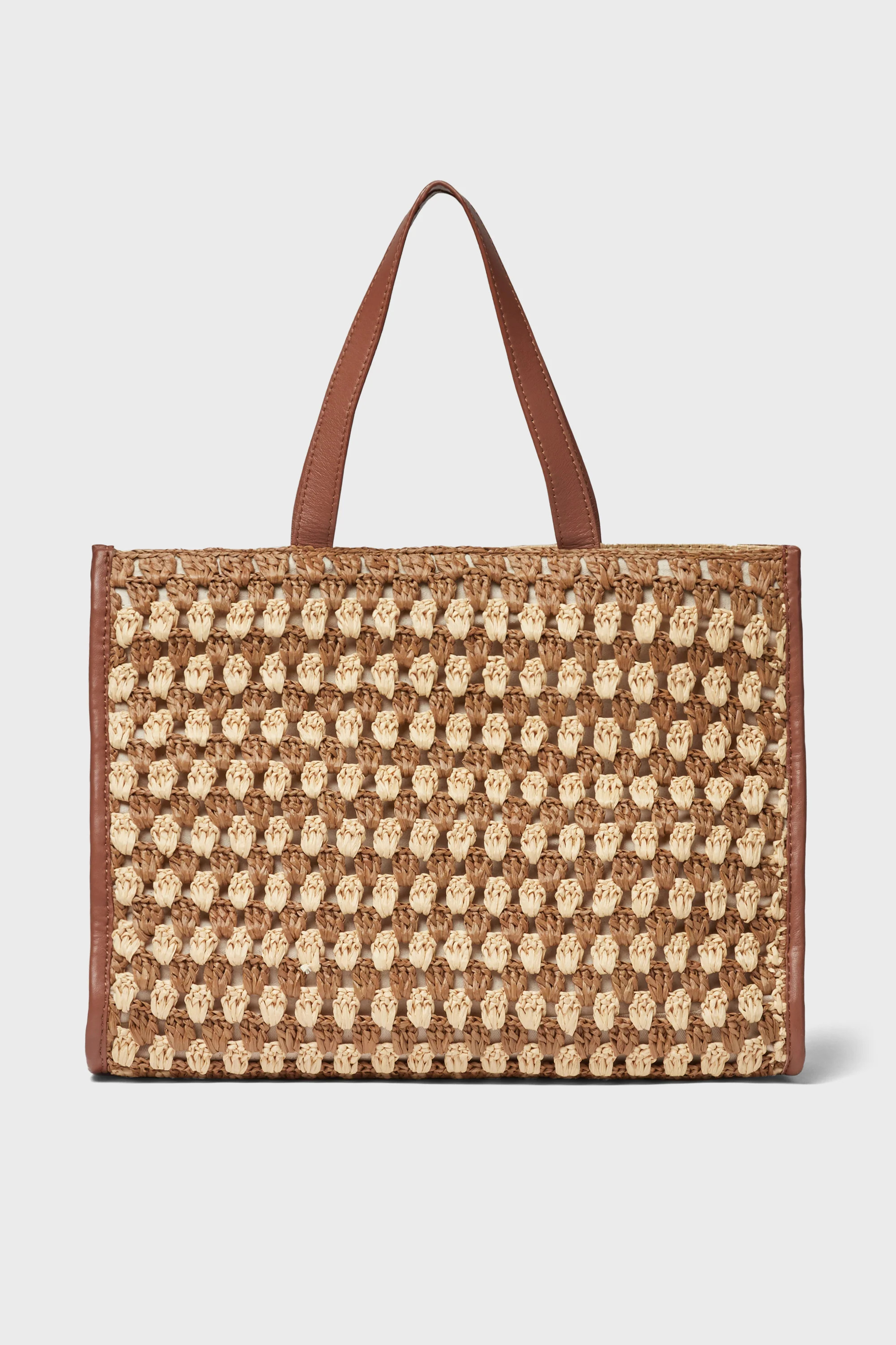 Natural Brown Crochet Pia Tote | Tuckernuck (US)