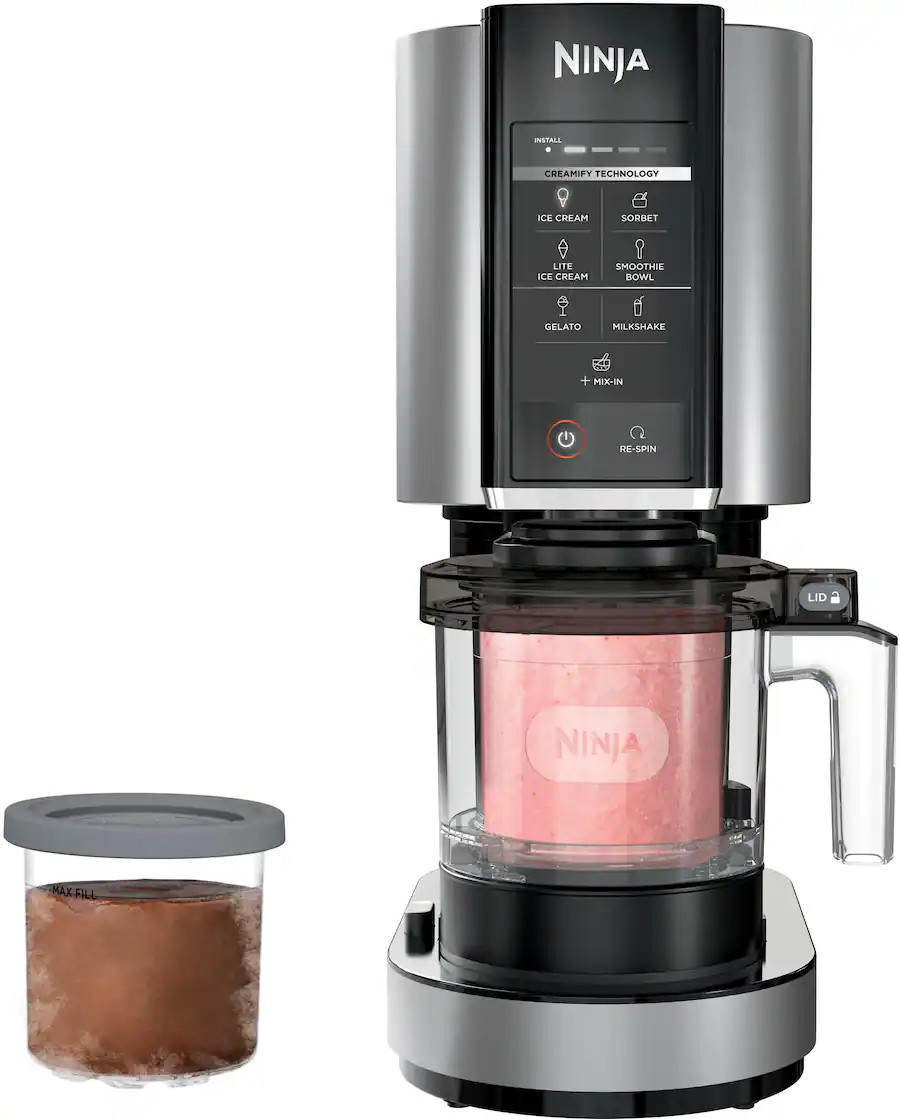 Ninja - CREAMi, Ice Cream Maker, 7 One-Touch Programs - Cloud Silver | Best Buy U.S.
