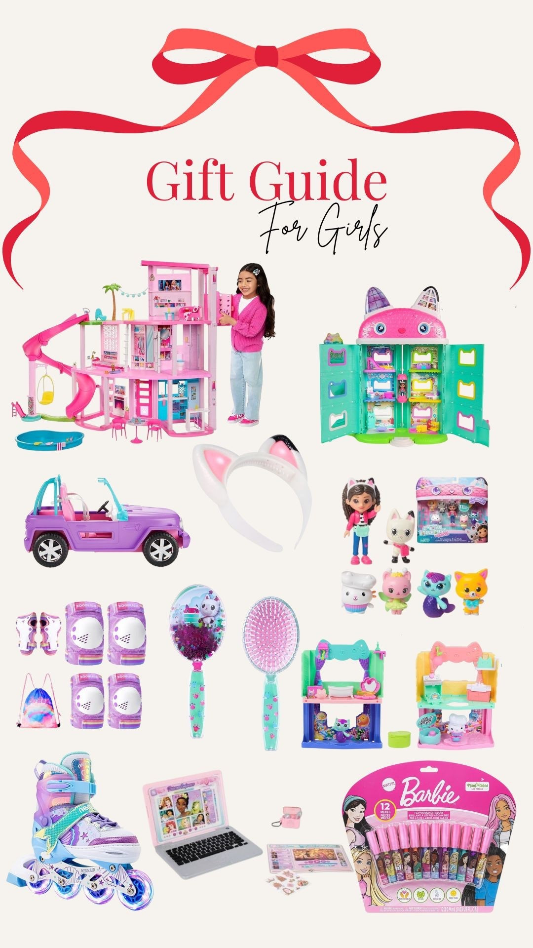 Gift guide for girls! 
Barbie gifts
Gabbie dollhouse 
Roller skates
Gifts for girls 

#LTKKids #LTKGiftGuide #LTKHoliday