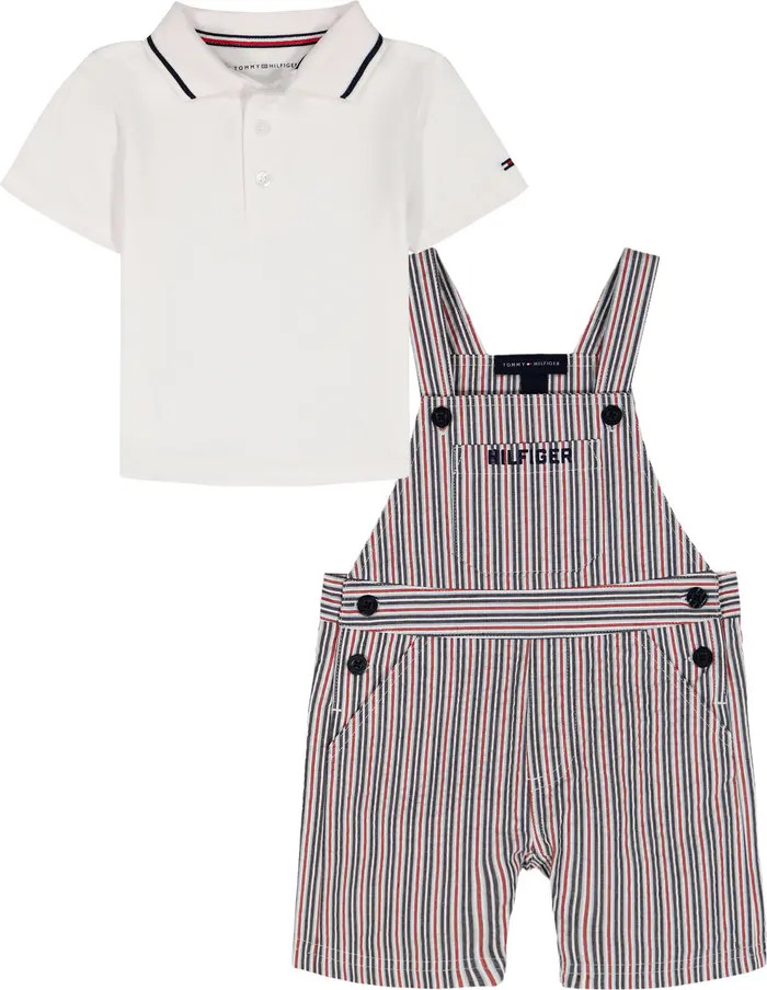 Tommy Hilfiger Polo & Stripe Shortall Set | Nordstromrack | Nordstrom Rack