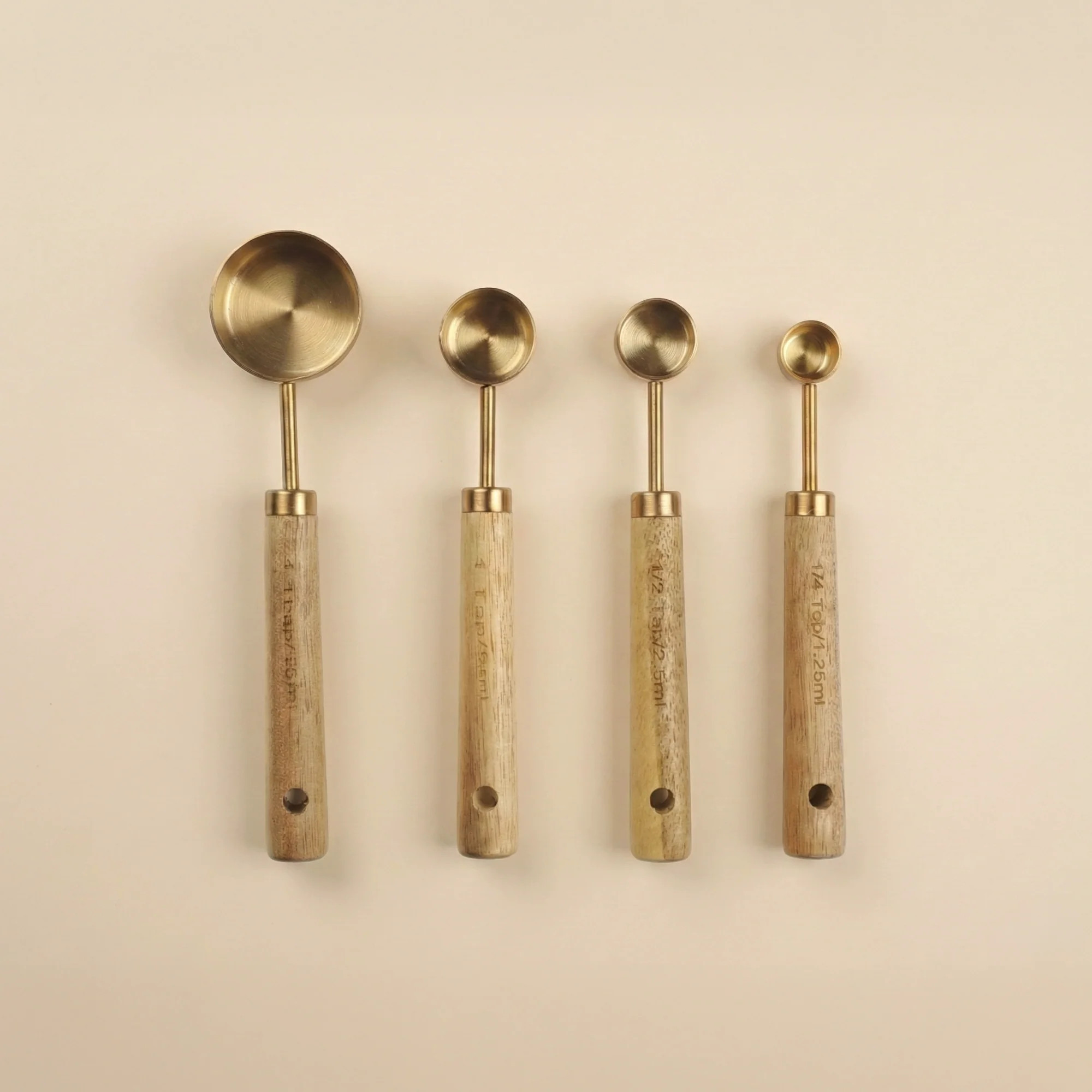 Golden Measuring Spoons Set | Cove Home
