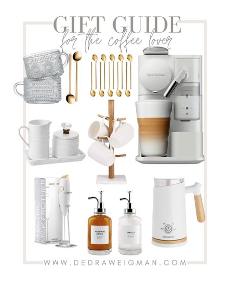 Gift guide for the coffee lover! This white Nespresso coffee machine is such a show stopper. And these coffee accessories are perfect for a coffee bar! 

#ltkgiftguide #coffeemachine #giftideasforher #giftideas

#LTKHoliday #LTKSeasonal #LTKhome