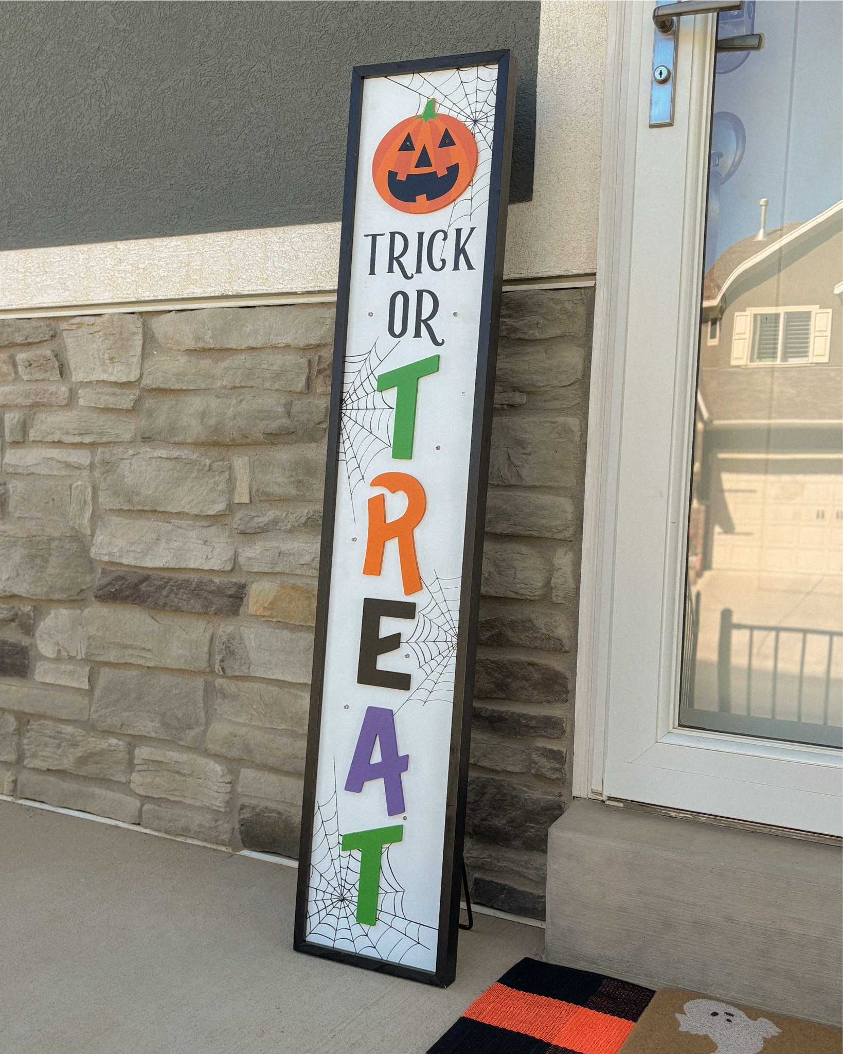 Welcome brave souls and scaredy cats alike with this cute Halloween door greeter from Ashland. This playful LED lit sign featuring 'Trick or Treat' in bright hues will add wicked fun to your home placed on your covered porch by your front door.

#LTKHalloween #FrontPorchDecor #HalloweenVibes #LTKhome

#LTKSeasonal #LTKHome #LTKFallSale