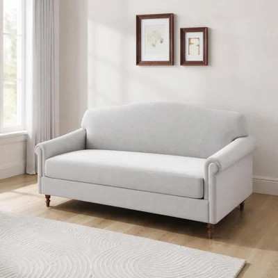77.5 Inch 2-Seater Upholstered Loveseat Sofa with Rolled Arms, Comfortable Thick Cushion Couch Suitable for Living Room, Reading Corner, Small Apartme | Wayfair North America