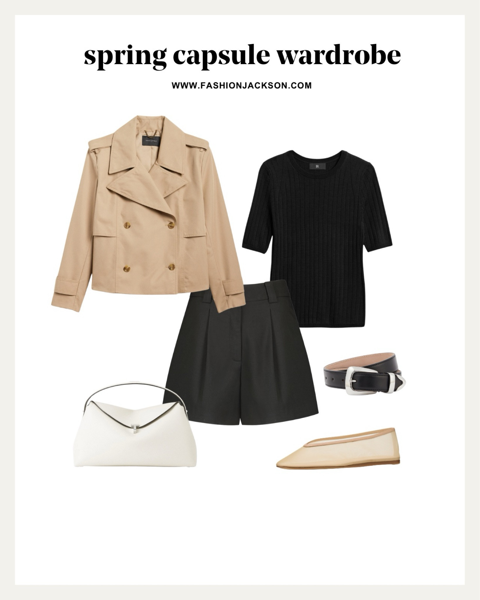 2024 Spring Capsule Wardrobe #springfashion #capsulewardrobe #springoutfit #springcapsule #trench #blackshorts #trousershorts #fashionjackson

#LTKstyletip #LTKfindsunder100 #LTKSeasonal