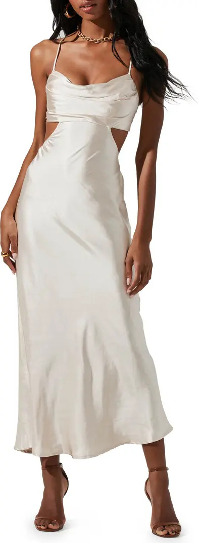 Colette Cutout Satin Slipdress | Nordstrom