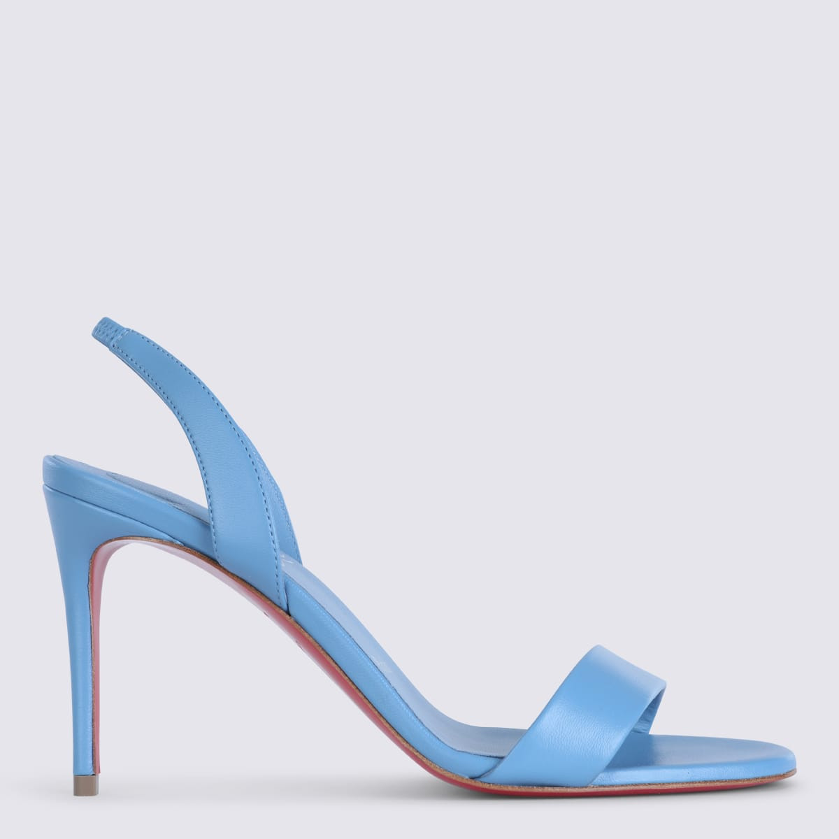 Christian Louboutin Light Blue Leather Marylin Sandals | Italist.com US