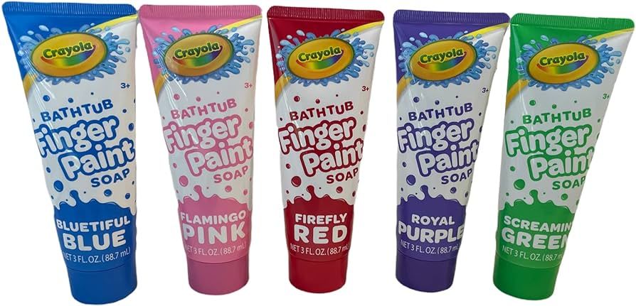 Bundle Crayola Bathtub Finger Paint Soap set of 5 for kids creative good clean fun | Amazon (US)