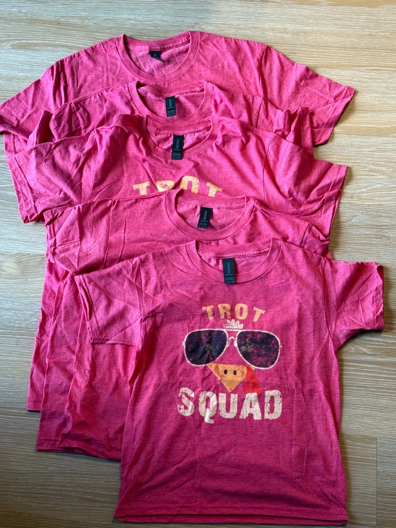 Our turkey trot shirts have arrived!!! There are only 5 because my husband says the time he starts running is the time he sees runners smile when they run 😆

#LTKdayinmylife #LTKfitnessgoals #LTKmomlife