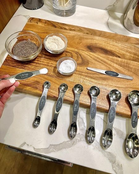 Precision in Every Pinch: Elevate Your Culinary Skills with Our Magnetic Metal Measuring Spoons Set. 🍽️✨ Crafted for accuracy and convenience, these sleek spoons stick together for easy storage and quick access. Level up your cooking game with precision measurements! #MeasuringSpoons #KitchenEssentials

#LTKhome