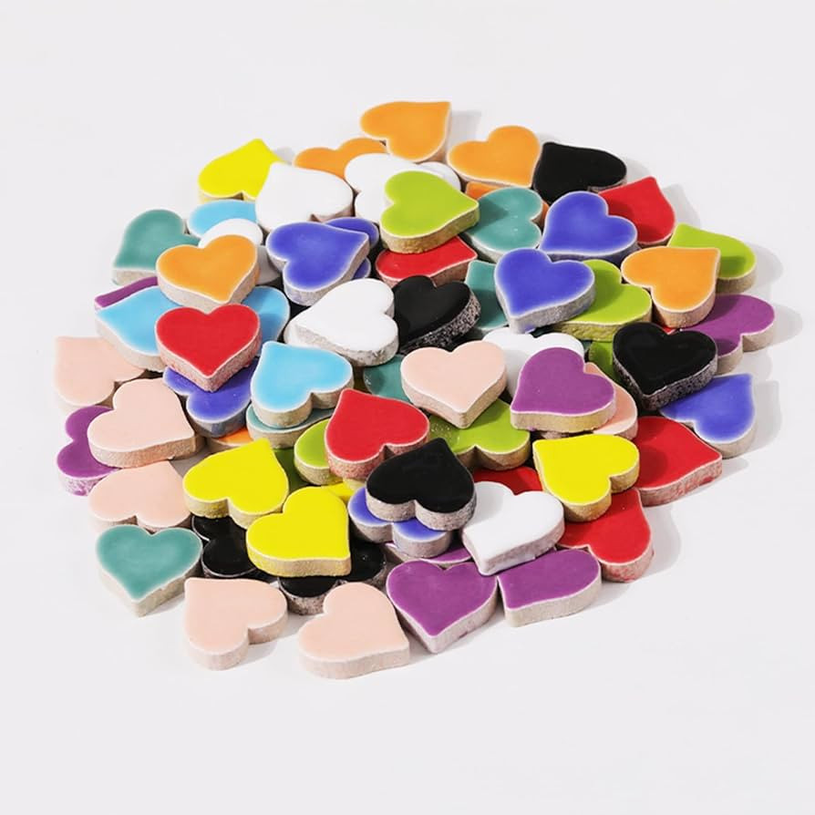 40pcs/100g Pack of Mosaic Tile Supplies for DIY Crafts, Plates, Picture Frames, Flowerpots, Handm... | Amazon (US)