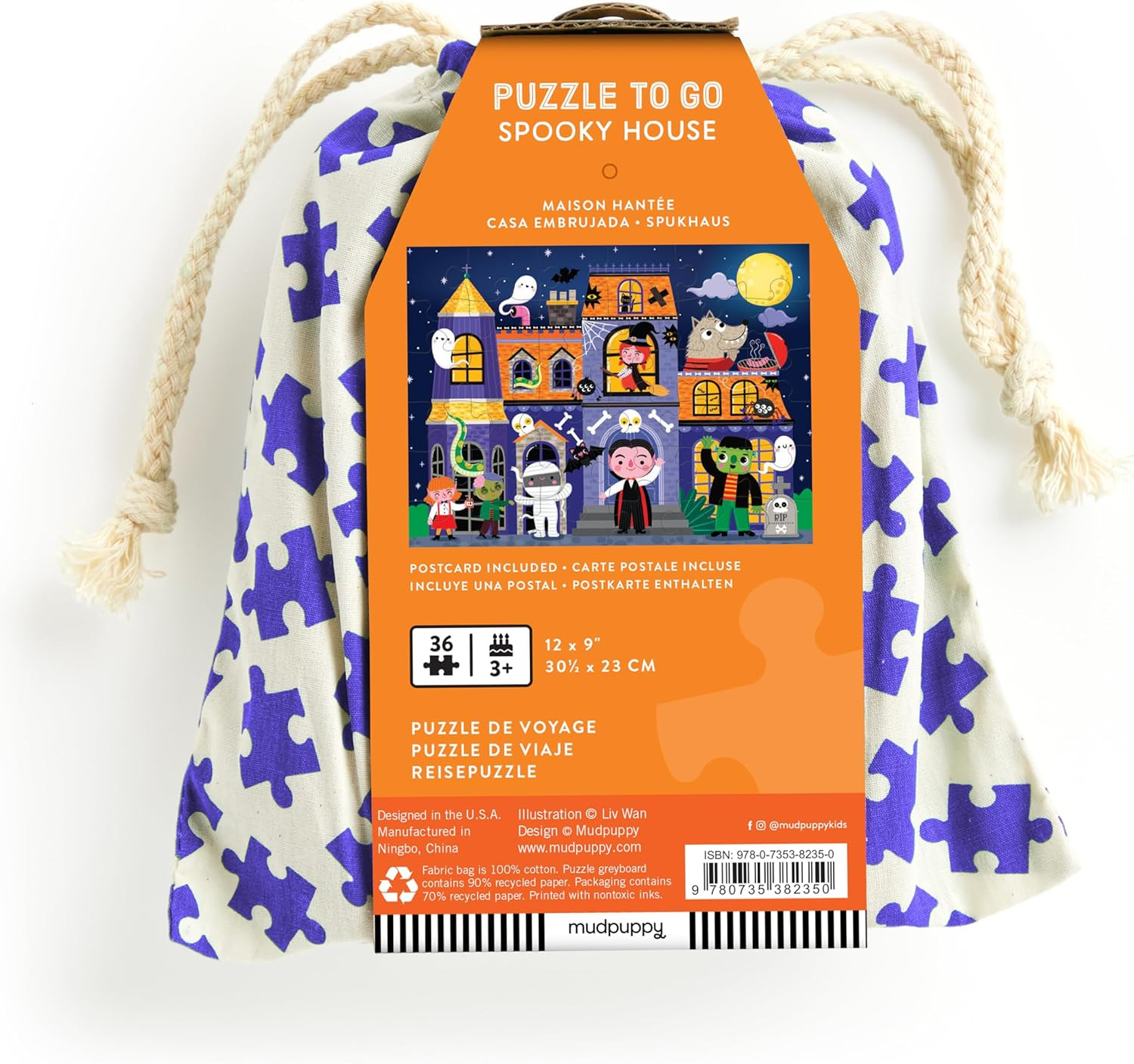 Mudpuppy Spooky House – 36 Piece Jigsaw Puzzle to Go Featuring an Adorable Haunted House with S... | Amazon (US)