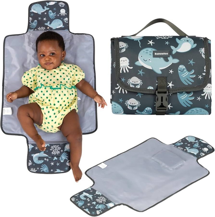 BabbleRoo Baby Changing Pad - Comfortable Portable Changing Pad, Compact, Fits in Any Diaper Bag ... | Amazon (US)
