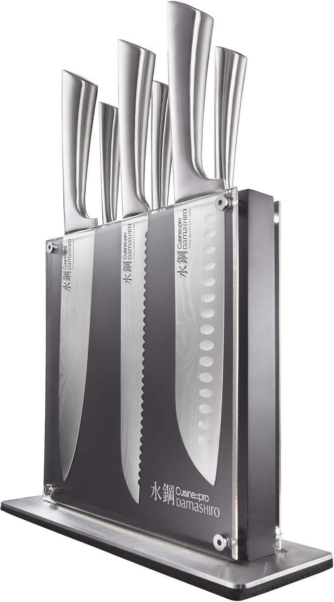 Cuisine::pro Damashiro Knife Block (Kumi, 7-Piece Chef Knife Set) - Japanese Steel Knife - Magnet... | Amazon (US)