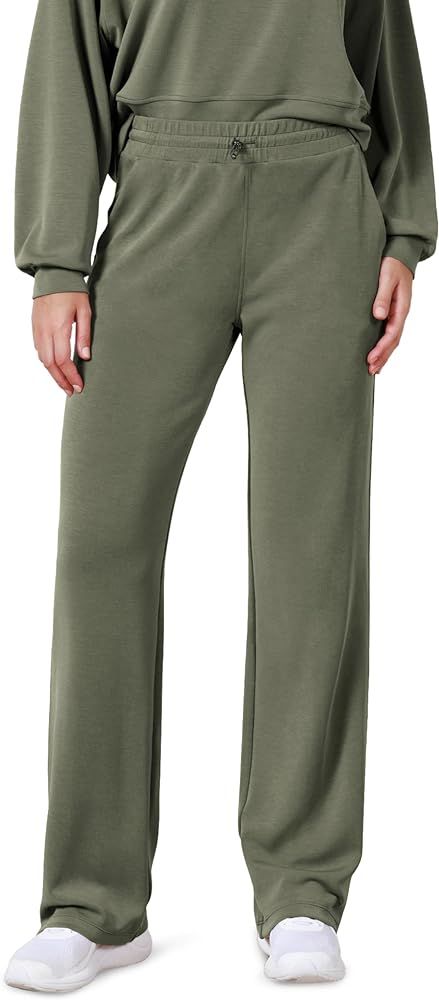 ODODOS Women's Modal Soft Wide Leg Pants with Pockets Adjustable Shockcord High Waist Casual Loun... | Amazon (US)