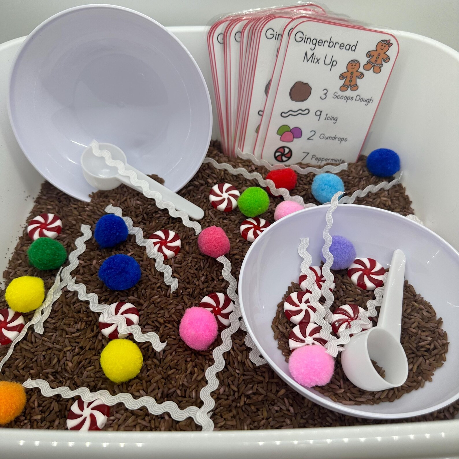 Gingerbread Sensory Bin  | Christmas Sensory Bin | Preschool Winter Game | Homeschool Learning | ... | Etsy (US)