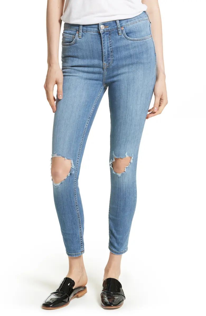 We the Free by Free People High Rise Busted Knee Skinny Jeans | Nordstrom