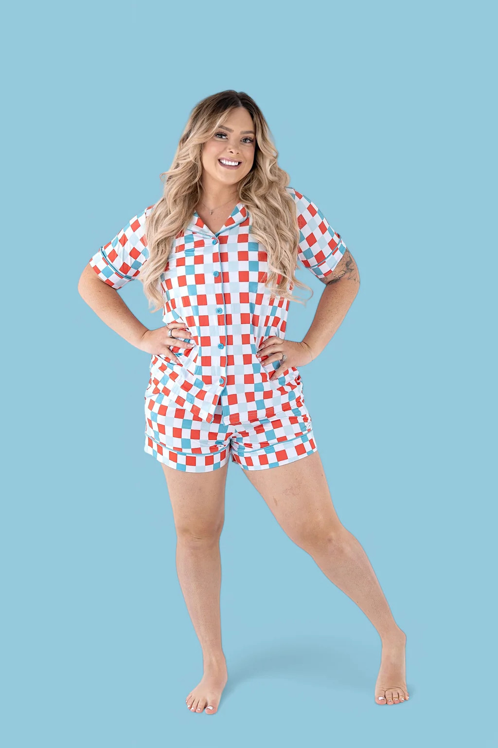 USA CHECKERS WOMEN’S DREAM SHORT SET | Dream Big Little Co.