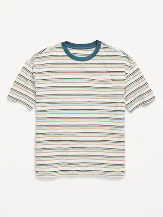 Oversized Short-Sleeve Striped T-Shirt for Boys | Old Navy (US)