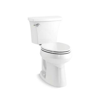 KOHLER Highline Arc 12 in. Rough In 2-Piece 1.1/1.6 GFP Dual Flush Round Chair Height Toilet in W... | The Home Depot