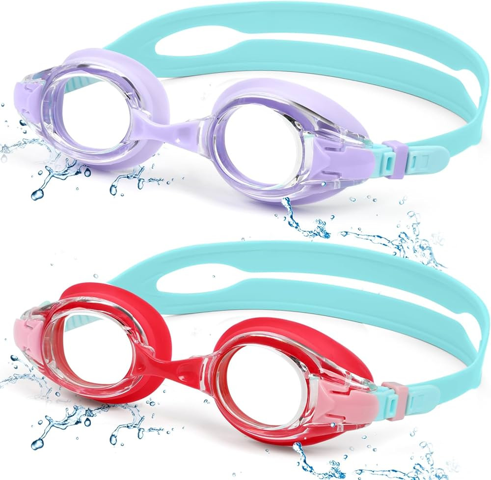 Aegend 2 Pack Kids Goggles, Swimming Goggles for Kids Age 4-16 Boys and Girls Youth, Anti-Fog Wat... | Amazon (US)