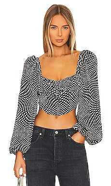 For Love & Lemons Kat Top in Black from Revolve.com | Revolve Clothing (Global)