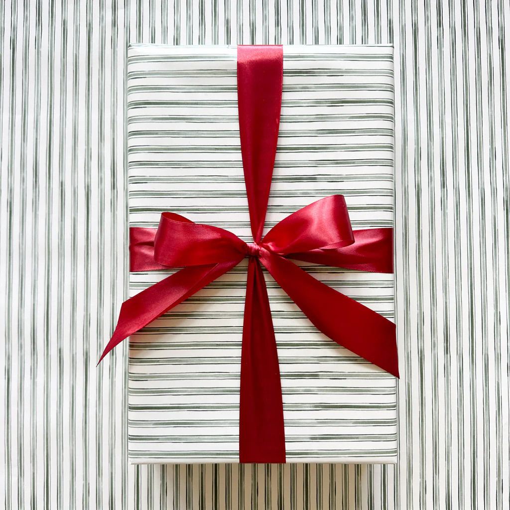 COUNTRYSIDE TICKING STRIPE WRAPPING PAPER | Cooper at Home