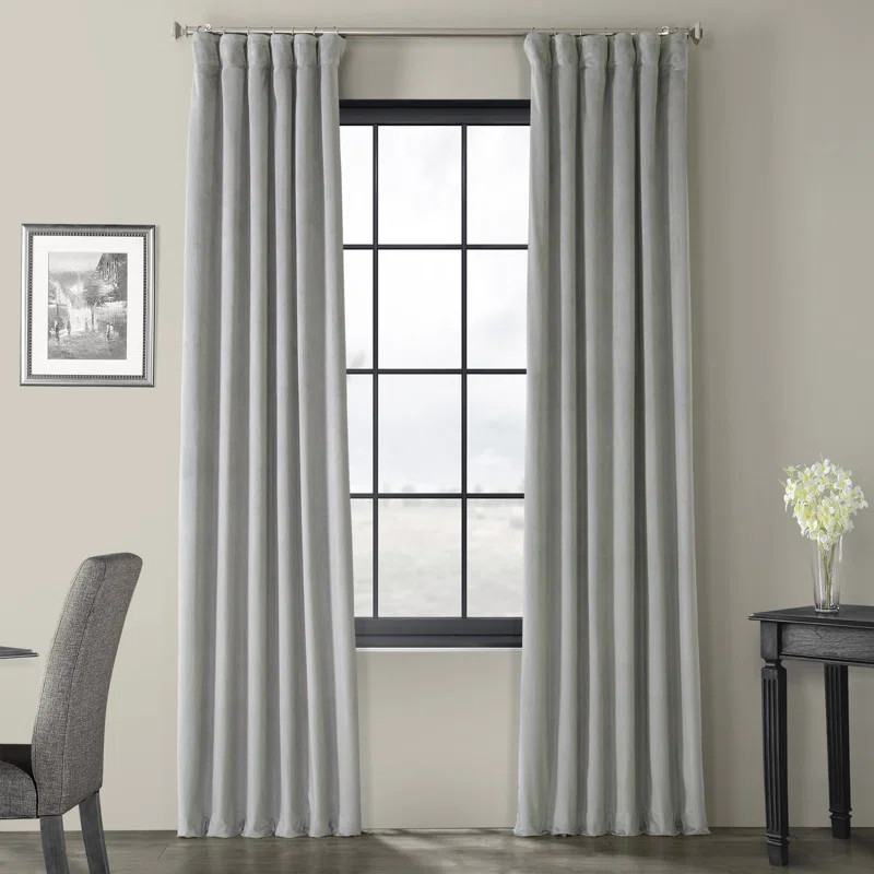 Albert Velvet Solid Blackout Thermal Rod Pocket Single Curtain Panel | Wayfair North America