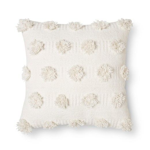 Cream Pom Dot Square Throw Pillow (18"x18") - Nate Berkus™ | Target